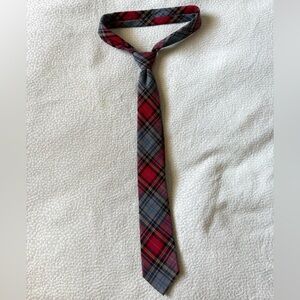 Bibas mens red plaid tie